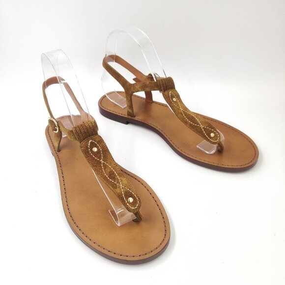 Sezane Low Sally Sandals in Tan Suede 39 8 - Picture 1 of 9